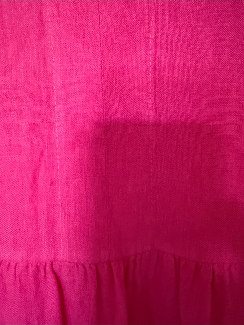 Sleeveless Linen Tunic Dress in Bright Fuchsia made in Italy Terzo Millenio - Picture 3 of 10